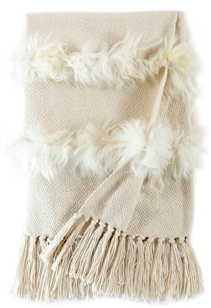 sheepskin throw